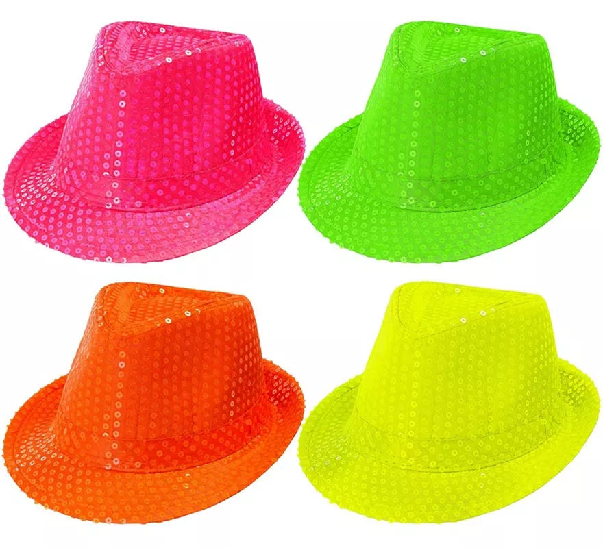 Translation missing: en.Sombrero con Lentejuelas en varios colores neones