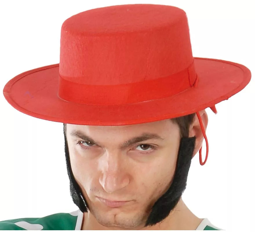 Translation missing: en.Sombrero Cordobés de fieltro rojo para Fiestas