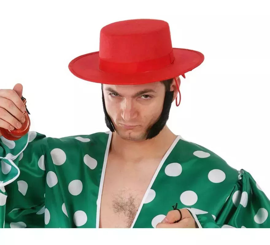 Sombrero Cordobés de fieltro rojo para Fiestas