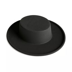 Adult plain black Cordovan hat