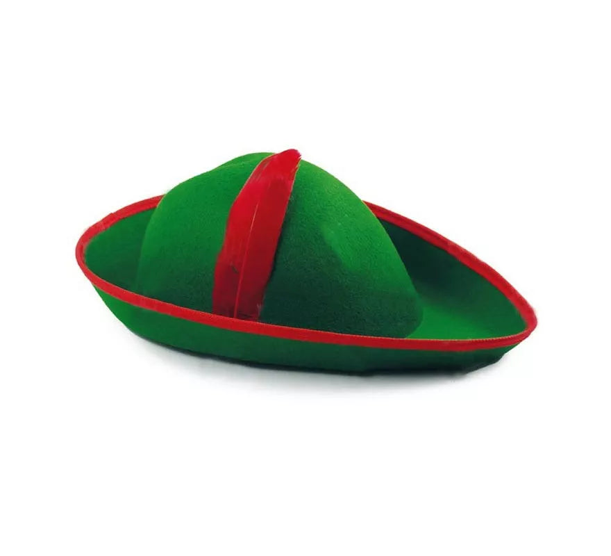 Translation missing: en.Sombrero de Arquero del Bosque verde y rojo
