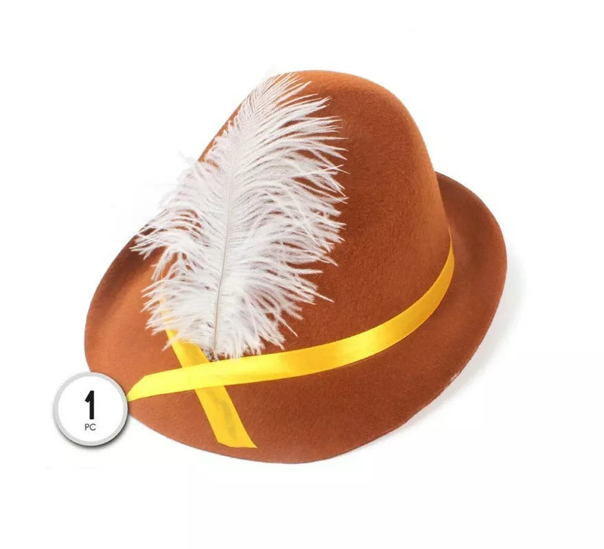 Translation missing: en.Sombrero de Bávaro con pluma adulto