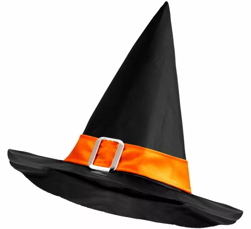 Sombrero de Bruja con Banda y Hebilla en varios colores