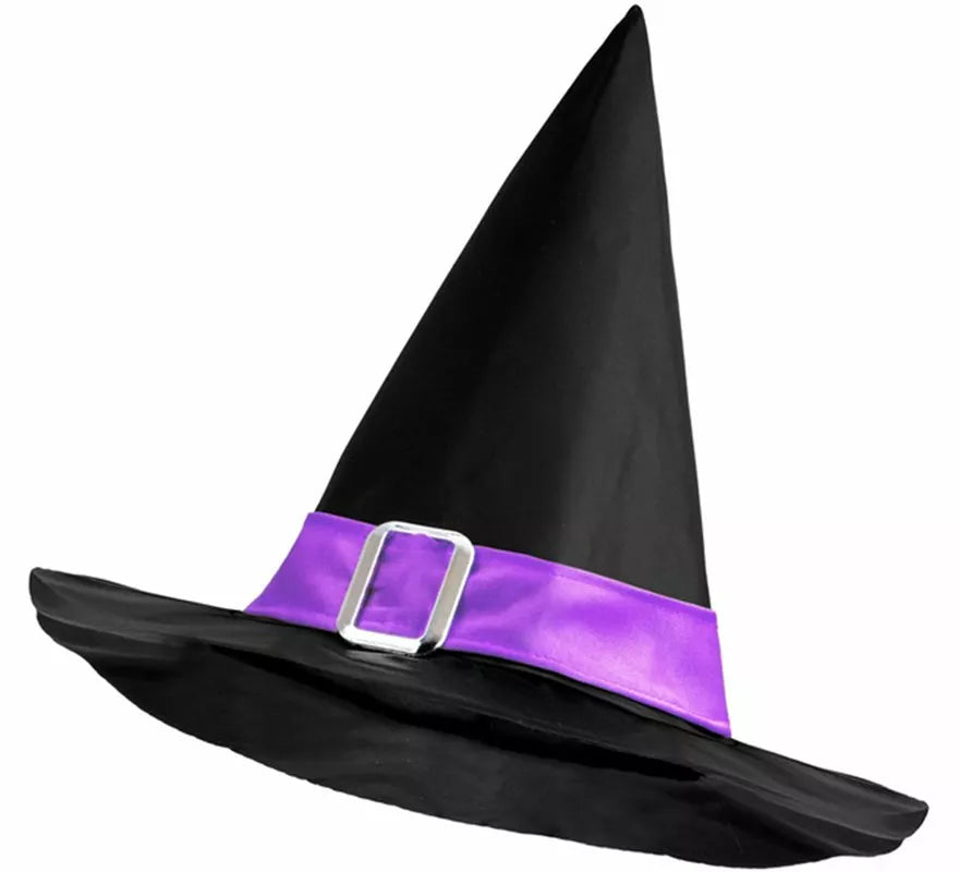 Sombrero de Bruja con Banda y Hebilla en varios colores