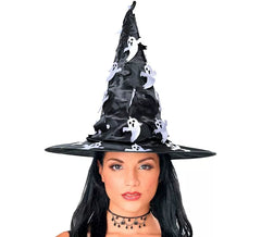Witch Hat with Hanging Ghost