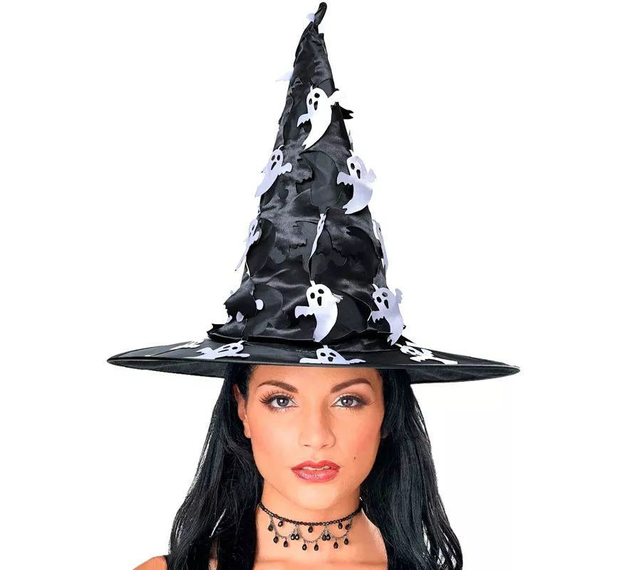 Sombrero de Bruja con Fantasma Colgante