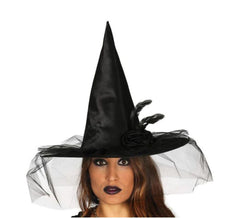 Witch Hat with Flower in various colors