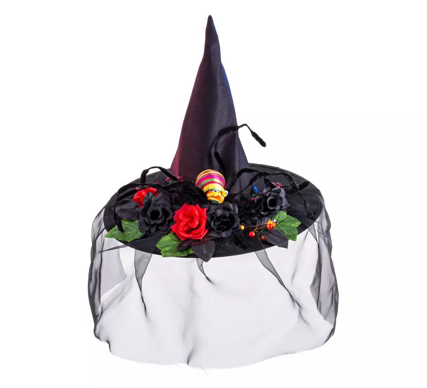 Translation missing: en.Sombrero de Bruja con Flores de 45x45x35 cm
