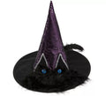 Sombrero de Bruja con Ojos y Cola de Gato
