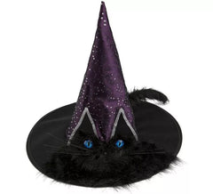 Witch Hat with Cat Eyes and Tail