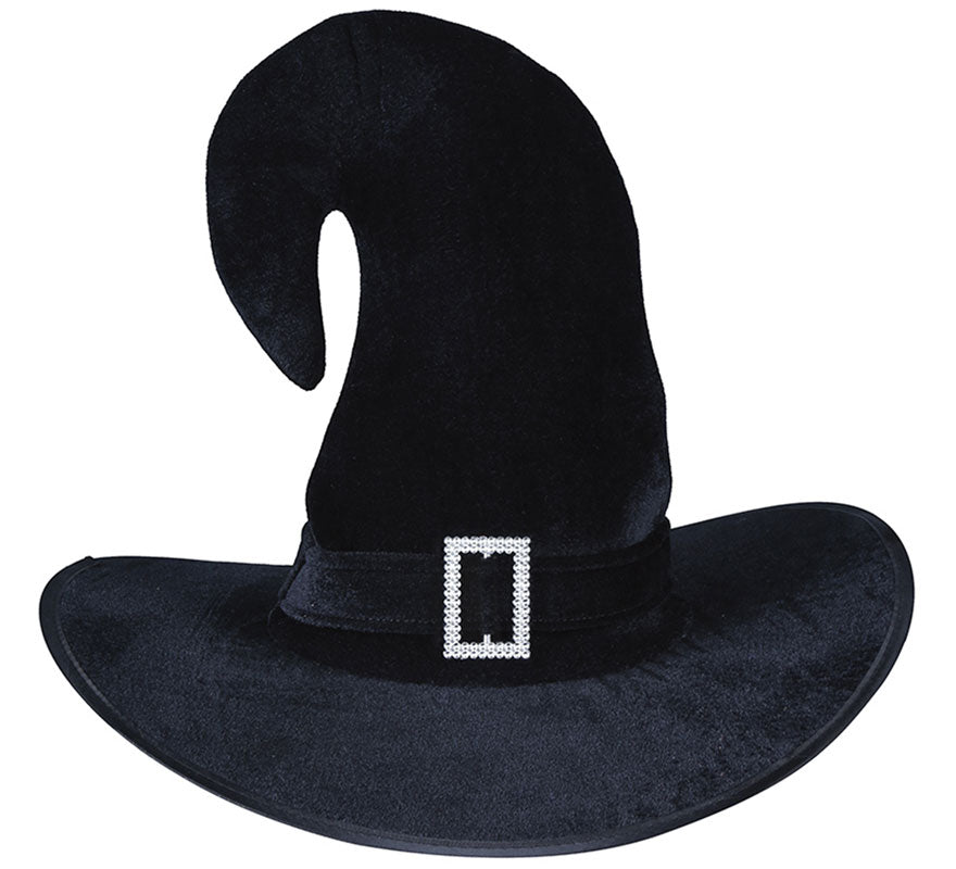 Translation missing: en.Sombrero de Bruja Curvo Negro con Evilla