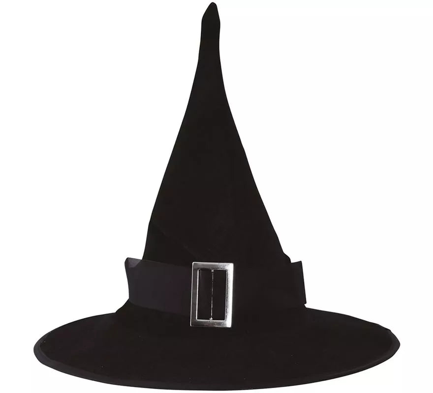 Sombrero de Bruja de Terciopelo negro
