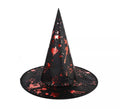 Sombrero de Bruja estampado de sangre falsa de 38x40 cm