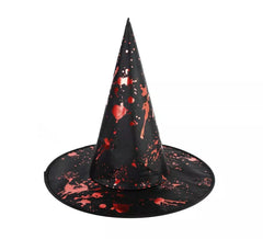 38x40cm Fake Blood Printed Witch Hat