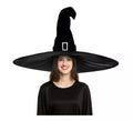 Sombrero de Bruja Extragrande negro con hebilla adulto