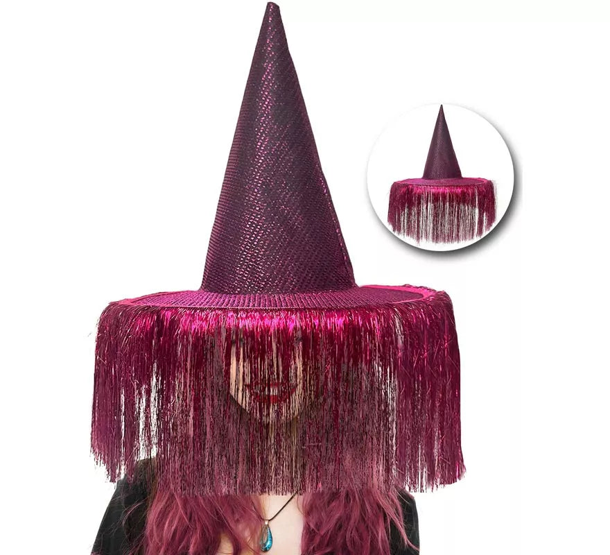 Translation missing: en.Sombrero de Bruja lila con Flecos