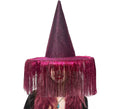 Sombrero de Bruja lila con Flecos