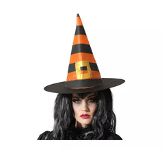 Orange and Black Witch Hat with evilla 38.5X34cm