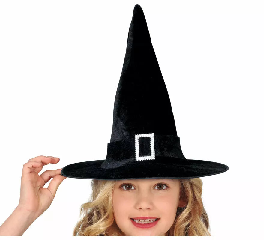 Translation missing: en.Sombrero de Bruja Negro con Evilla Infantil
