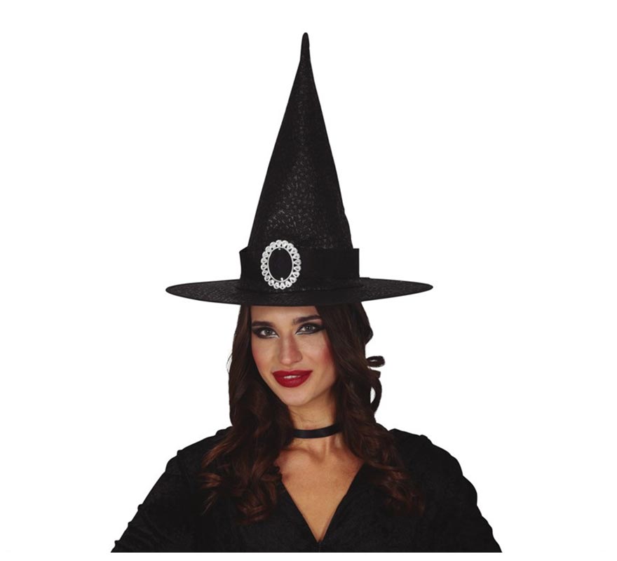 Translation missing: en.Sombrero de Bruja Negro con Hebilla