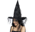 Sombrero de Bruja Negro con velo