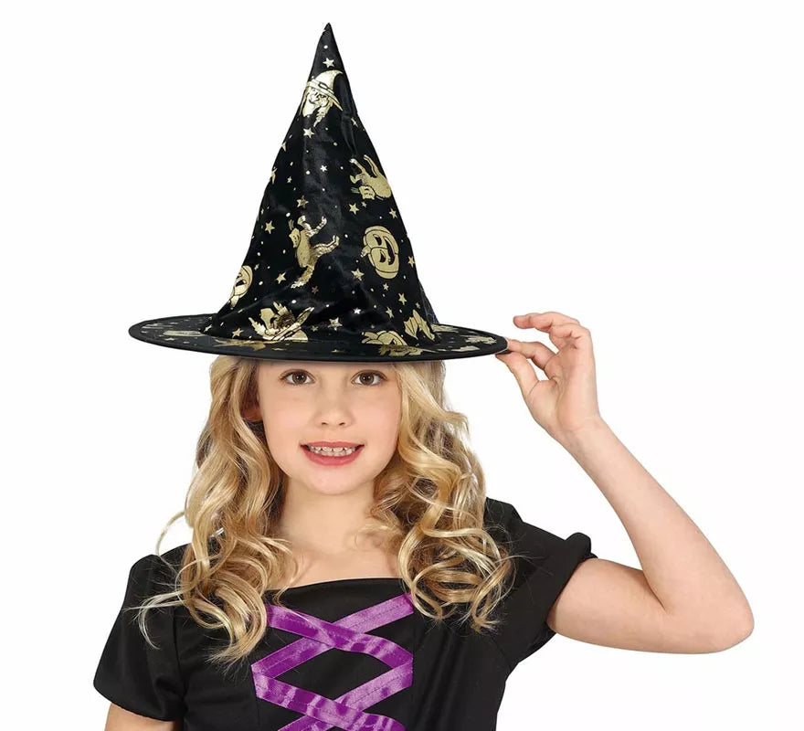 Sombrero de Bruja Negro Halloween Infantil