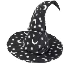 Witch or Wizard Hat with Moon and Stars (Adult)