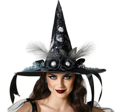 Black Feather Witch Hat