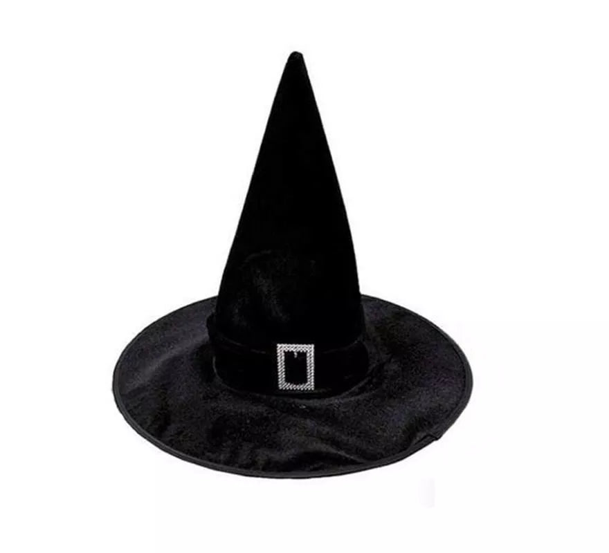 Translation missing: en.Sombrero de Bruja Terciopelo negro con evilla