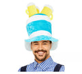 Sombrero de Cerveza Oktoberfest Azul y Blanco