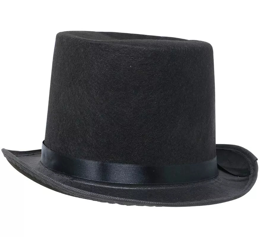 Sombrero de Copa o Chistera de fieltro negro