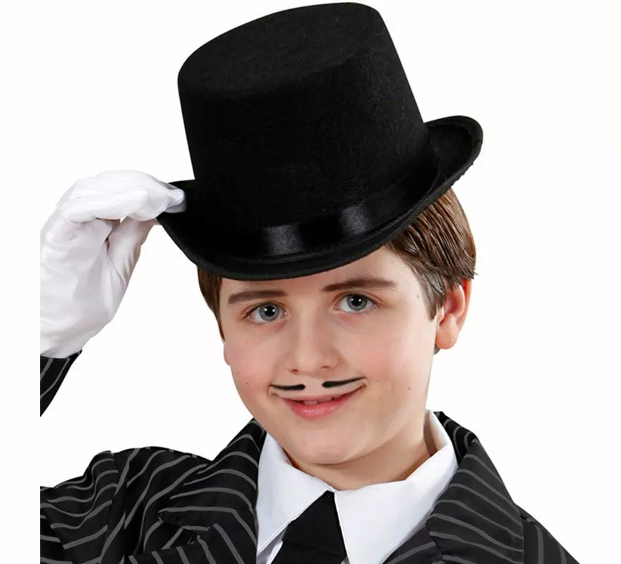 Sombrero de Copa o Chistera negro de Fieltro para niños