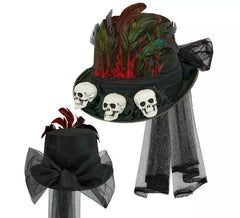Voodoo Top Hat Skulls