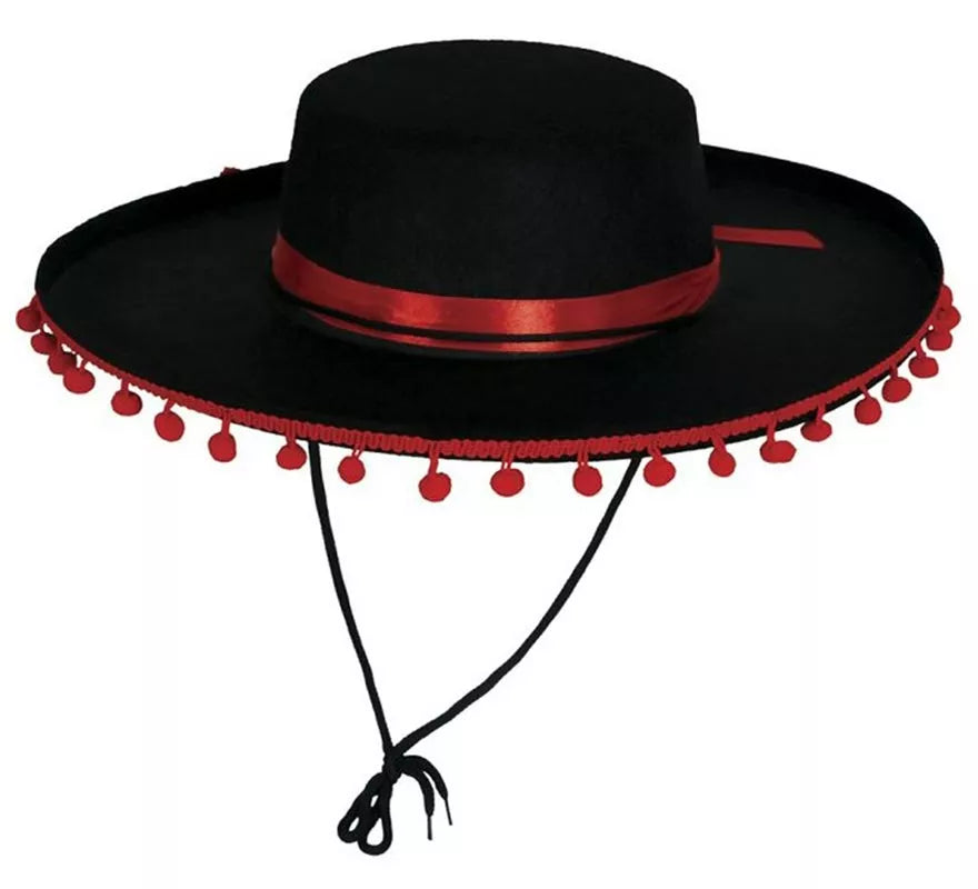 Sombrero de Cordobés con Borlas elegante