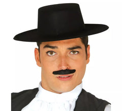 Black flocked Cordovan hat