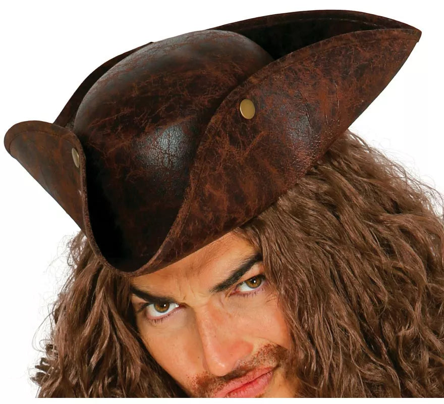 Sombrero de Corsario de imitación de cuero