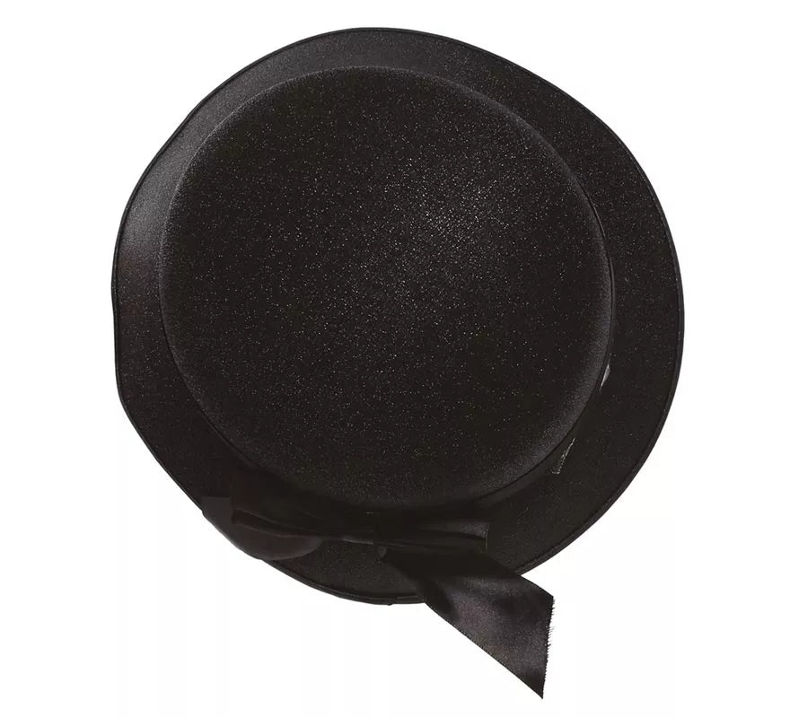 Sombrero de Dama Años 20 Negro con Lazo