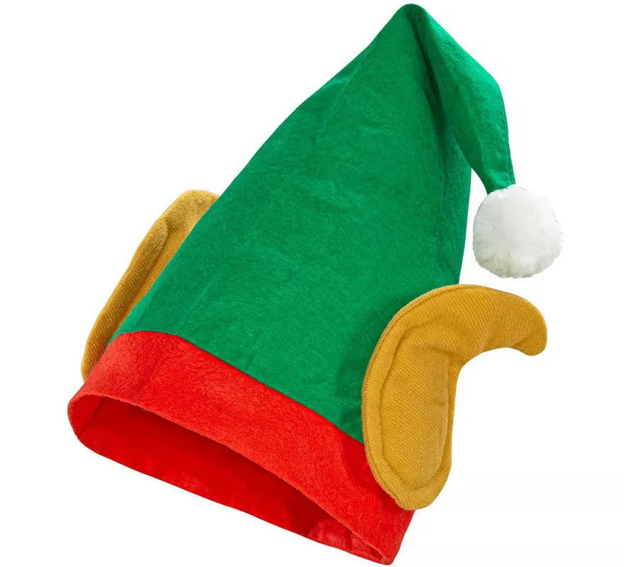 Sombrero de Elfo Ayudante de Papá Noel con Orejas