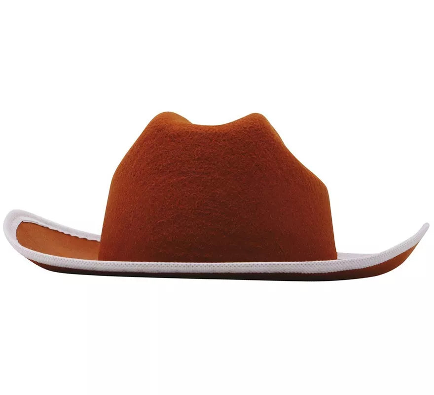 Sombrero de fieltro Vaquero infantil marrón