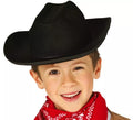 Sombrero de fieltro Vaquero infantil negro