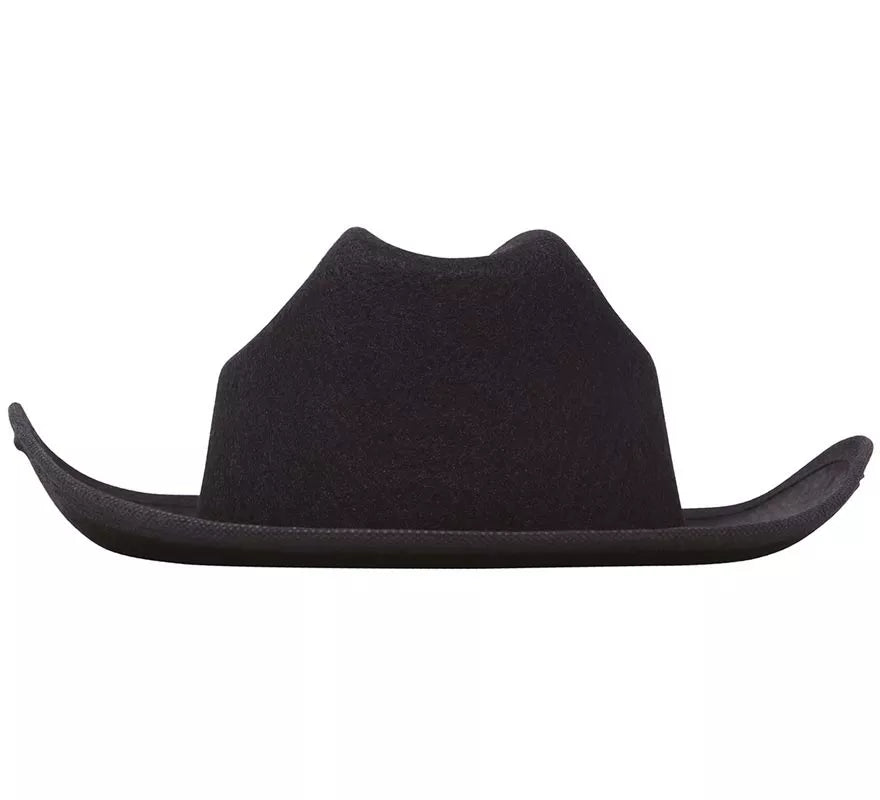 Sombrero de fieltro Vaquero infantil negro