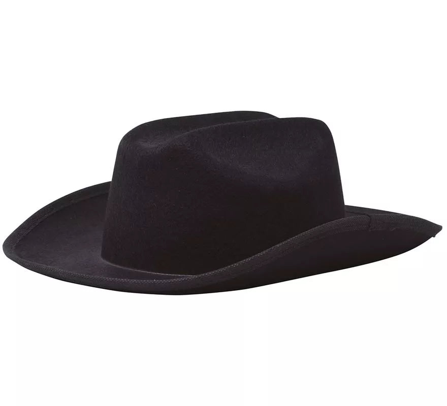 Sombrero de fieltro Vaquero infantil negro