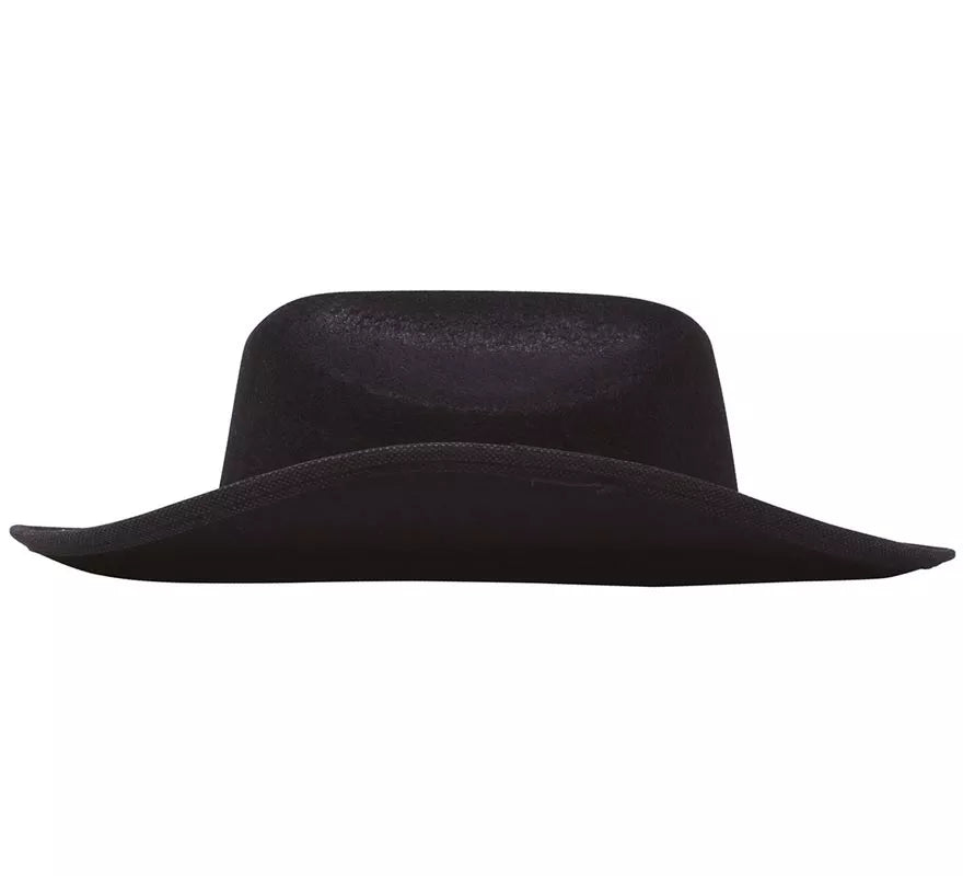 Sombrero de fieltro Vaquero infantil negro