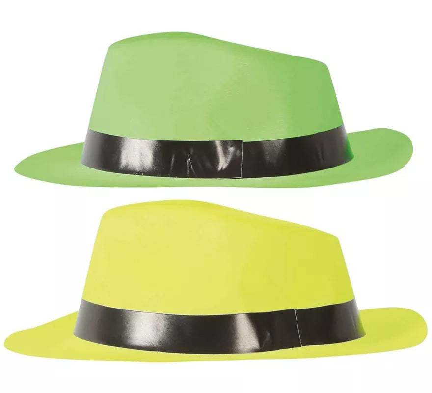 Sombrero de Gangster de plástico colores surtidos