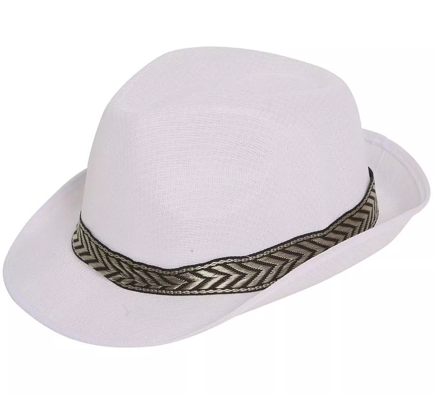 Sombrero de Gánster blanco
