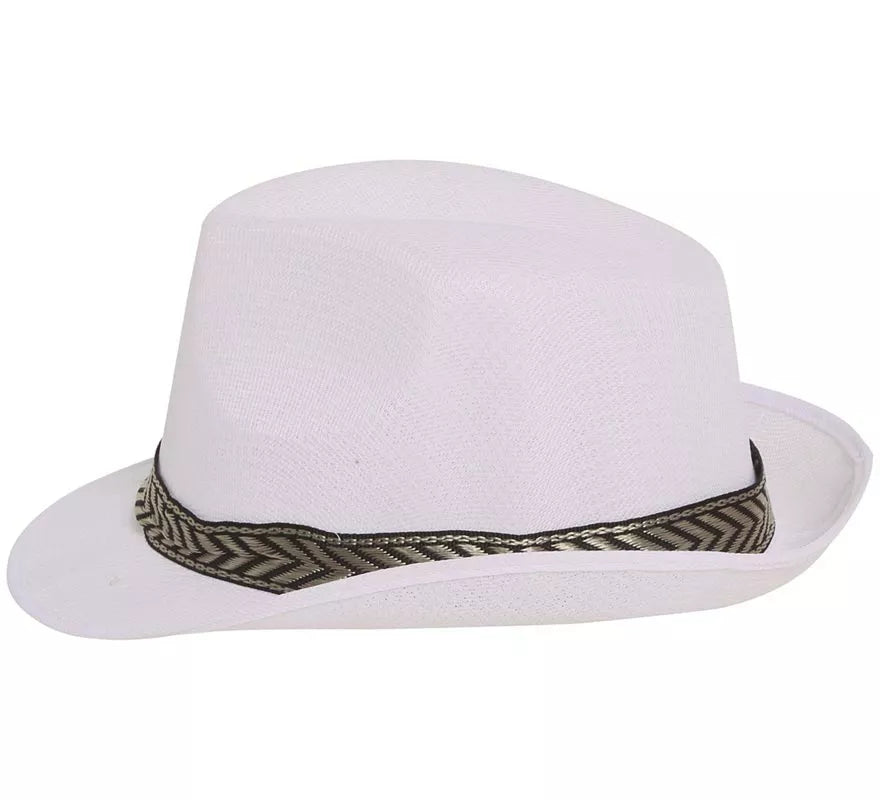 Sombrero de Gánster blanco