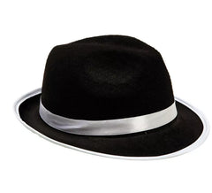 Black and white gangster hat