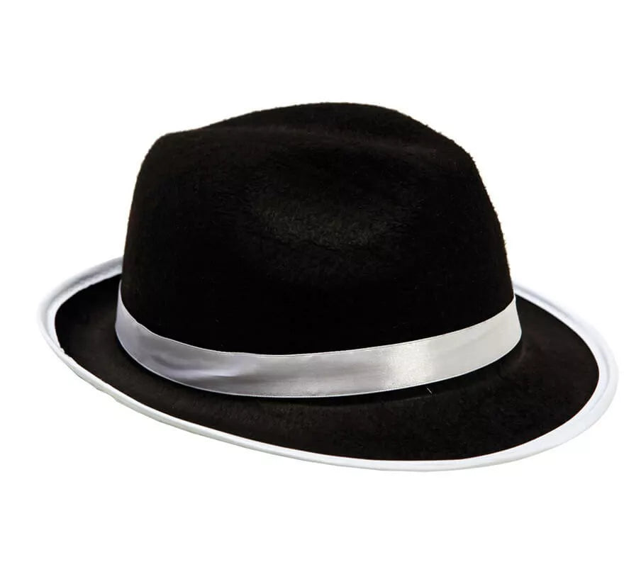 Translation missing: en.Sombrero de Gánster negro y blanco