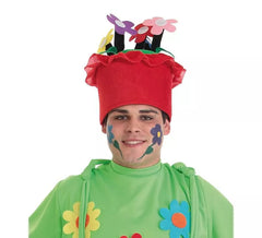 Potted hat with flowers for adults