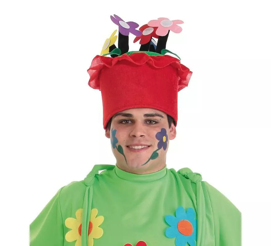 Translation missing: en.Sombrero de Maceta con flores para adultos